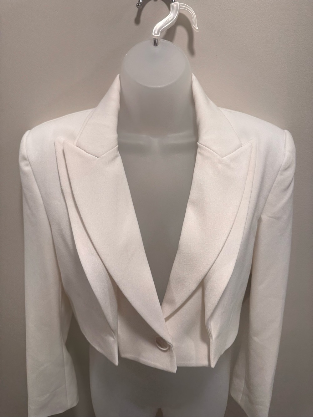 Alexander McQueen Cropped White Women's Blazer Jacket and Skirt